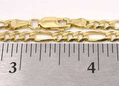 Lavish Figaro Chain Necklace In 14K Yellow Gold