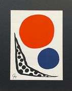 Rare Vintage Alexander Calder Original Color Lithograph Circa 1964