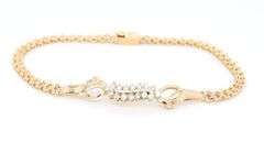 Stunning Yellow Gold Diamond Bar Bracelet
