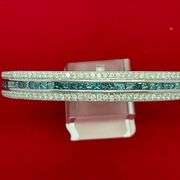CERTIFIED BRAND NEW 14K WHITE GOLD AND DIAMOND BANGLE BRACELET