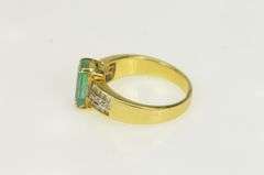 18K Yellow Gold 2.76 Ctw Natural Emerald Diamond Statement Ring