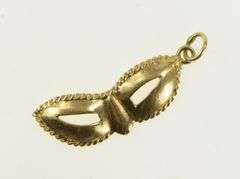 14K Yellow Gold 3D Masquerade Mask Venetian Fashion Charm/Pendant