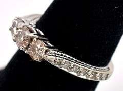 Fantastic Fancy Pink Diamond Ring In 14K White Gold