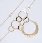 Elegant Yellow Gold Circle Necklace
