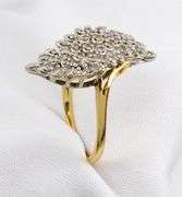 Pretty 14k YG Waterfall Ring with Diamonds