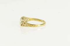 10K Yellow Gold S Diamond Cut Letter Monogram Name Initial Ring