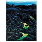 Three Pastures On A Hillside by Eyvind Earle