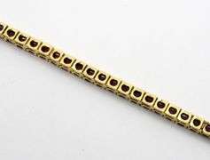 Classic 14K YG Ruby Straight Line Bracelet