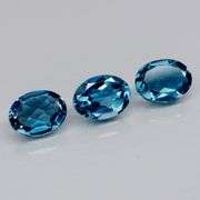 Incredible matched set 3.92ct London Blue Topaz