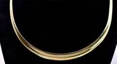 Amazing Omega Chain Necklace in 14K Yellow Gold