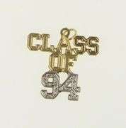 14K Yellow Gold Class of '94 Graduate Cut Out Alumni Charm/Pendant