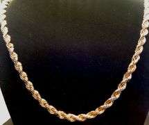 GORGEOUS 14K ROSE GOLD TWISTED LINK CHAIN