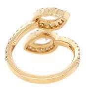 New 1.75ctw Pear Marquise and Round Diamond Bypass Ring in 18K
