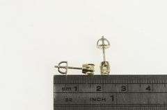 14K White Gold 0.50 Ctw Diamond Solitaire Classic Stud Earrings