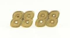 14K Yellow Gold 88 Dale Earnhardt Jr Nascar Stud Earrings