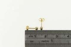 10K Yellow Gold 3.1mm Vintage Simple Classic Ball Stud Earrings