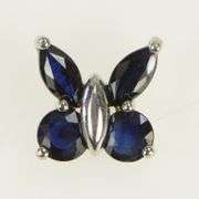 10K Yellow Gold Natural Sapphire Butterfly Change Symbol Pendant