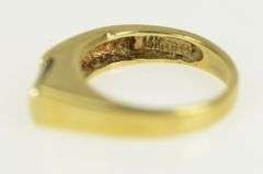 14K Yellow Gold Emerald Cut Peridot Geometric Stackable Band Ring