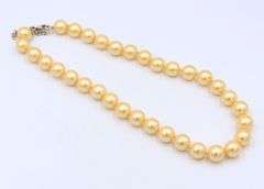 Vintage Set of Stauer Gold Pearl Necklace and Bracelet