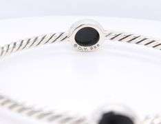 David Yurman Black Onyx 4 Station Bangle Bracelet