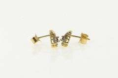 10K Yellow Gold Marquise Ruby Diamond Accent Vintage Earrings