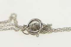 10K White Gold 0.6mm Rolling Woven Twist Chain Link Necklace
