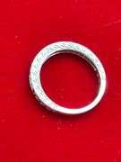 LADIES 14K WHITE GOLD AND DIAMOND BAND / RING - NEVER WORN