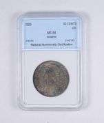 MS64 1826 Capped Bust Half Dollar - Rainbow Toned - Graded NNC