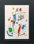Collectible Limited Edition Joan Miro Lithograph Circa 1975