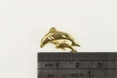 14K Yellow Gold Jumping Dolphin Ocean Animal Marine Life Charm/Pendant