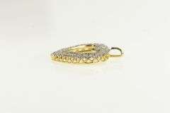 10K Yellow Gold Diamond Heart Love Symbol Vintage Romantic Pendant