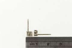 10K White Gold 0.16 Ctw Diamond Square Cluster Stud Earrings