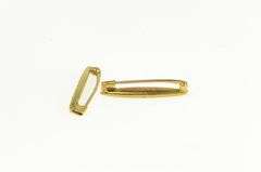 14K Yellow Gold Victorian Engraved Swirl Scroll Dress Pin Set Brooch
