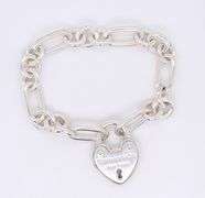 Tiffany & Co Heart Lock Bracelet in Sterling Silver