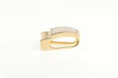 14K Yellow Gold Diamond Mother of Pearl Geometric Slide Pendant