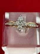 BRAND NEW LADIES 14K YELLOW GOLD AND DIAMOND RING