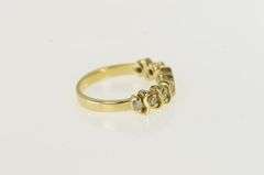 14K Yellow Gold Diamond Wavy Classic Vintage Wedding Band Ring