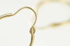 14K Yellow Gold 15.6mm Round Classic Simple Hoop Earrings