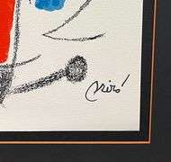 Collectible Limited Edition Joan Miro Lithograph Circa 1975