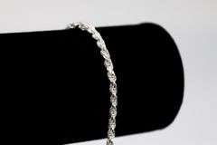 Sterling Silver Diamond-Cut Rope Chain 3mm Solid 925 Italy New Bracelet 8"