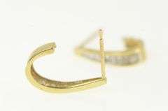 10K Yellow Gold Curved Vintage Diamond Semi Hoop Earring Jackets