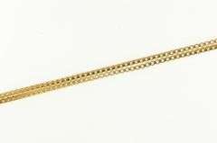 14K Yellow Gold 1.2mm Box Link Classic Square Chain Necklace