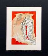 Very Collectible Salvador Dali Woodblock from The Divince Comedy Suite Circa 1964