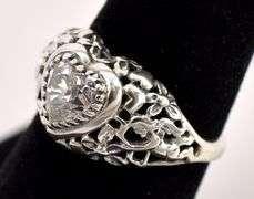 Heart CZ Ring in Sterling Silver