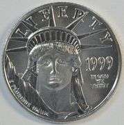 1999 Superb Gem BU pure Platinum $25 American Eagle coin