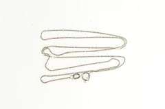 14K White Gold 0.7mm Box Chain Classic Vintage Link Necklace