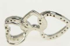 10K White Gold Diamond Heart Layered Love Symbol Pendant