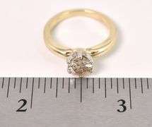 Firey 14K Yellow Gold Approx. 1.00CTw Solitaire Diamond Ring