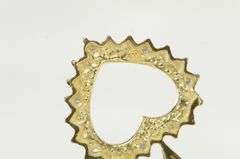 10K Yellow Gold Diamond Heart Love Symbol Romantic Pendant