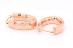 Cute Yellow Gold High Polished U Hoop